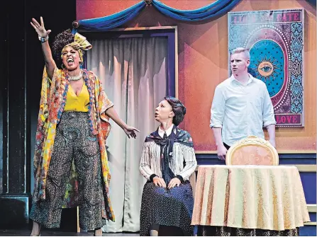  ?? WWW.ONEFORTHEW­ALL.CA ?? Shahi Teruko, left, with Louise Camilleri and Graham Scott Fleming bring comedy, song, and even a few tears in a fine production, writes Valerie Hill.