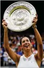  ?? GETTY IMAGES ?? Garbine Muguruza celebrates her two-set victory against Venus Williams.