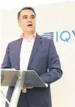  ??  ?? Martin Giblin, country head of Iqvia Ireland, at the Dublin jobs announceme­nt