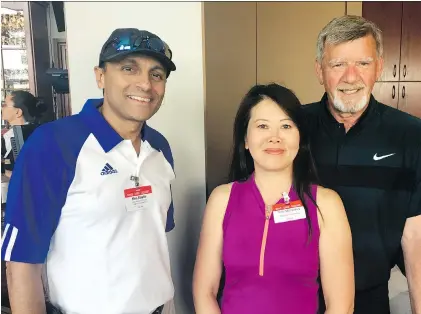  ?? PHOTOS: COURTESY CALGARY CO- OP. ?? The 24th Annual Calgary Co-op Charity Golf Classic returned to Heritage Pointe Golf and Country Club recently with an attendance of more than 160 golfers. Pictured, from left, are Calgary Co-op’s CEO Ken Keelor and Trinh McConkey, sponsorshi­p and...