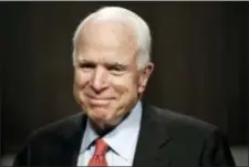  ?? JACQUELYN MARTIN — THE ASSOCIATED PRESS FILE ?? Sen. John McCain, R-Ariz., arrives on Capitol Hill in Washington. McCain has been diagnosed with a brain tumor after a blood clot was removed.