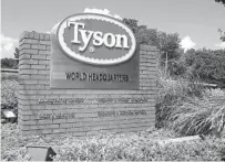  ?? APRIL L. BROWN AP FILE ?? Rising prices for livestock, feed, freight and labor have raised costs for Tyson, which has passed them along to customers.