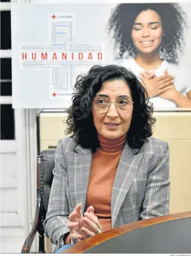  ?? CARLOS BARBA/EFE ?? María del Mar Pageo, presidenta de Cruz Roja Andalucía.