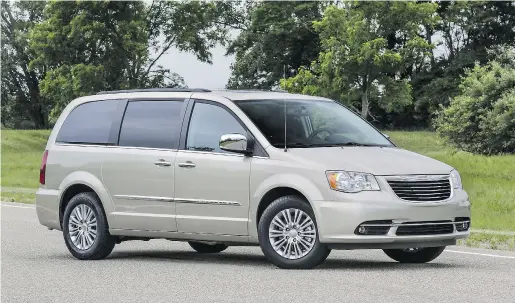  ?? Chrysler ?? New employees are needed to work on a vehicle that will replace the Chrysler Town & Country minivan, shown above. The new vehicle will be revealed at the North American Internatio­nal Auto Show in Detroit, which kicks off on Jan. 11.