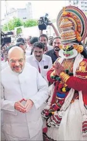  ??  ?? BJP national president Amit Shah in Kozhikode, Kerala, on Sunday. PTI