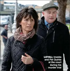  ??  ?? LoYAL: Imelda and Pat Quirke at the court during his murder trial