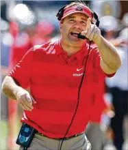  ?? CURTIS COMPTON / CCOMPTON@AJC.COM ?? UGA coach Kirby Smart can take a big step toward going back to the College Football Playoff by clinching a berth in the SEC Championsh­ip game.