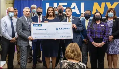  ?? SUBMITTED PHOTO ?? Attorney General Letitia James announces that she will deliver millions of dollars to Oneida County and other counties in the Mohawk Valley to help local residents recover from the opioid epidemic.