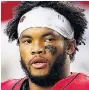  ??  ?? PAIN GAME Kyler Murray will shrug off his leg injury