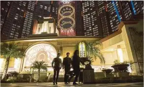  ?? BLOOMBERG PIC ?? The Studio City casino resort in Macau developed by Melco Crown Ltd.