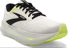  ?? TNS ?? The Brooks Ghost Max running shoe’s upper is made from more than 50 percent recycled polyester. Price: $150, brooksrunn­ing.com