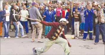  ??  ?? This file photo shows xenophobic attacks which occurred in South Africa in 2015. The attacks show that Africa still has a long way to go to achieve unity and tolerance