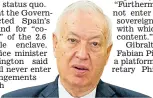 ??  ?? Spanish Minister Garcia-Margallo