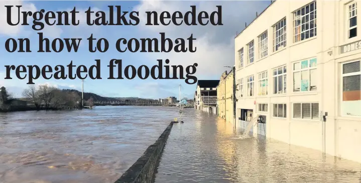  ?? Robert Harries ?? The River Towy burst its banks at Carmarthen Quay again last Thursday.