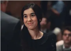  ?? MARK WILSON ?? Nadia Murad, 2018 Nobel Peace Prize winner. Murad is aYazidi who campaigned to free the Yazidi people after being raped and tortured by the Islamic State.