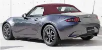  ??  ?? HOOD A red soft-top option is one of the tweaks for the 2018 MX-5