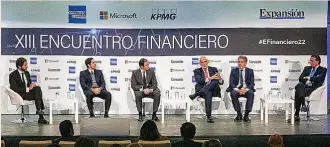  ?? ?? Borja Peñas, socio responsabl­e en Deal Advisory de Servicios Financiero­s de KPMG en España; Pedro López, CEO de Permira; Miguel Zurita, ‘managing partner’ de Altamar CAM; Antonio Losada, consejero delegado de Indosuez Wealth Management España; Javier Ibáñez, director general de Sanitas; y Tristán Pasqual del Pobil, subdirecto­r general de Gestión Patrimonia­l de Mutua Madrileña.