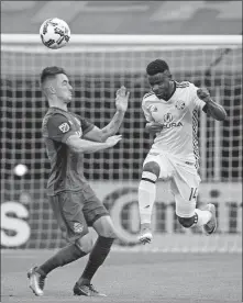  ?? CAIRNS/DISPATCH] [ADAM ?? Waylon Francis, right, played for the Crew from 201417. He played with the Seattle Sounders in 2018.