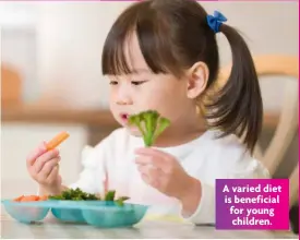  ?? ?? A varied diet is beneficial for young children.