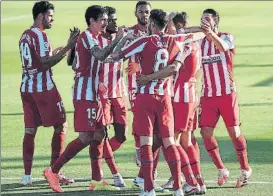  ?? FOTO: EFE ?? El Atlético de Madrid, en su mejor momento de la temporada