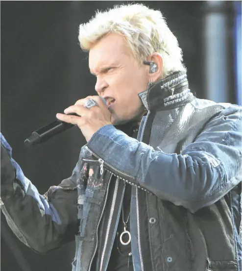  ?? DEAN PILLING ?? Billy Idol is gearing up to perform a slew of gigs across Canada as he celebrates the anniversar­y of Rebel Yell.