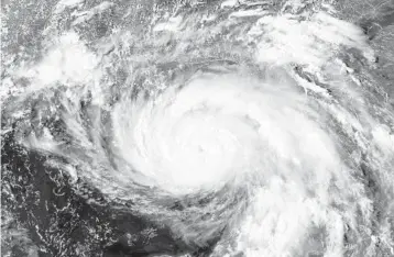  ?? ?? A Colorado State University professor is suggesting forecaster­s use pressure instead of wind when predicting damage from future storms. Hurricane ida is shown here.
