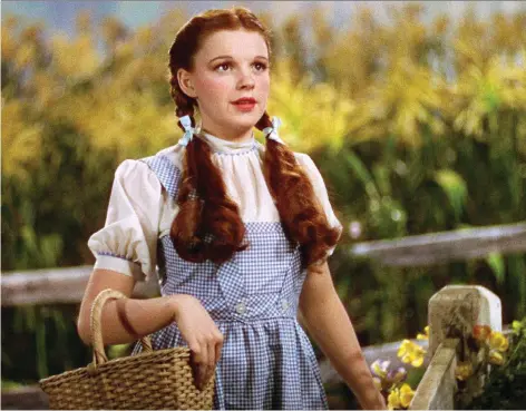  ?? WARNER BROS. ?? The Wizard of Oz, starring Judy Garland, has been named most influentia­l film in a scientific study.