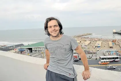  ?? MAXI FAILLA ?? Sin vueltas. Lanzani en Mar del Plata, ayer. Su método de trabajo, dice, es “dejarlo todo”.