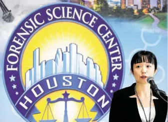  ?? Melissa Phillip / Staff photograph­er ?? Dr. Dayong Lee, of the Houston Forensic Science Center, says findings about PCP in impaireddr­iving cases are mind-boggling — and the Houston figures actually might be undercount­ed.