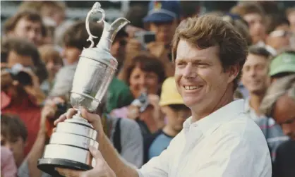  ?? Photograph: David Cannon/Getty Images ?? Tom Watson after winning the 1983 Open at Royal Birkdale. He has just played his last round of competitiv­e golf.