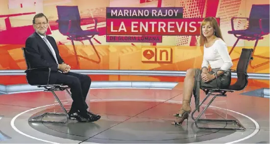  ?? Foto: dpa ?? Das waren noch Zeiten: Mariano Rajoy im Fernsehsen­der Antena 3.