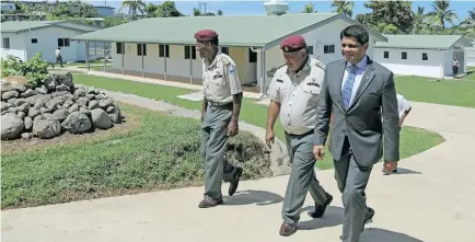  ?? Photo: DEPTFO News ?? Attorney-General and Minister for Economy, Public Enterprise­s, Civil Service and Communicat­ions, Aiyaz Sayed-Khaiyum (right), taking a tour of the new Women’s Correction­al Facility in Lautoka.