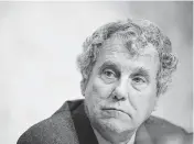  ?? DREW ANGERER TNS ?? Sen. Sherrod Brown, D-Ohio, is in a race that is considered one of the most competitiv­e contests this November, and appealing to industrial workers is key to his reelection hopes.