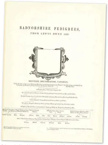  ??  ?? Pedigrees such as this can help you to trace your relations back to the medieval period, but a common name can make it difficult to know that you have the correct person, as our reader Caradog Evans has discovered