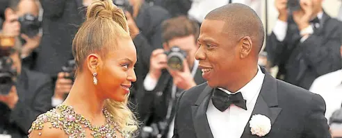  ?? ?? Beyonce (left) and Jay-Z