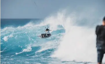  ?? ?? France’s Charlotte Carpentier has been training Cape Verde for months and it showed in her fast-improving wave game. In the third-fourth place run-off she lost out by only a fraction of a point.