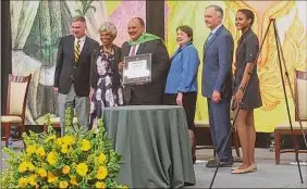  ?? Shaniece Holmes-brown /Times Union ?? Martin Luther King III stands for a photo after receiving an honorary Doctor of Humane Letters at Siena College on Tuesday.