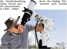 ?? DPA-BILD: DROUVE ?? Schaut in ein Sonnentele­skop: Miquel Serra-Riquart, Leiter der Sternwarte auf Teneriffa