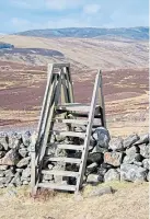  ??  ?? A high stile on the Cateran Trail.