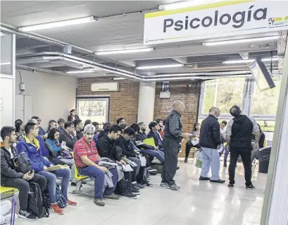  ?? GCBA ?? el sector de evaluación psicológic­a de la sede de licencias en la avenida Roca