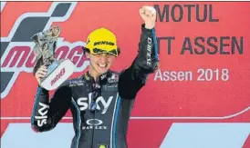  ?? FOTO: AP ?? Pecco Bagnaia Golpe de autoridad del líder en Assen con su victoria desde la pole