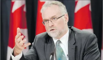  ?? ADRIAN WYLD/ THE CANADIAN PRESS ?? Auditor general Michael Ferguson will be issuing a report that will recommend the Senate refer 10 cases of alleged misspendin­g by former and current senators to the Mounties.