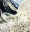  ?? PHOTO: REUTERS ?? A still from a video of a flooding river in Uttarakhan­d, India, on Sunday.