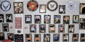  ??  ?? Treemont’s Veterans Wall of Honor.