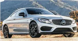  ??  ?? The AMG C43 sports LED automatic headlights, daytime running lights and taillights. The chrome “diamond-block” textured grille, said to improve airflow, is also standard.