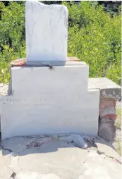  ??  ?? A tomb in he Old Naval Cemetery along the Palisadoes strip.