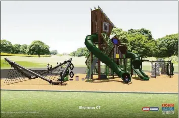  ?? The Sherman School / Contribute­d Photo ?? A rendering of The Sherman School’s new playground