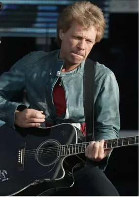  ??  ?? Jon Bon Jovi in concert at Slane Castle, Co Meath, in 2013