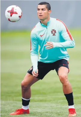  ?? Picture: Reuters ?? PUTTING HIS FEET UP. Portugal are resting captain Cristiano Ronaldo for their Confederat­ions Cup meeting with New Zealand in St Petersburg today.