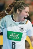  ?? FOTO: IMAGO ?? Jenny Karolius erzielte zum WM-Start gegen Kamerun zwei Tore.